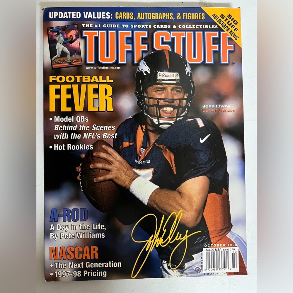 Denver Broncos John Elway Football Jersey Magazine